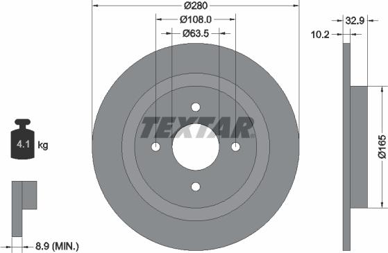 Textar 92172400 - Kočioni disk www.molydon.hr