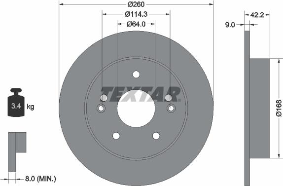 Textar 92172003 - Kočioni disk www.molydon.hr