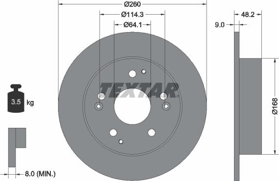 Textar 92172100 - Kočioni disk www.molydon.hr