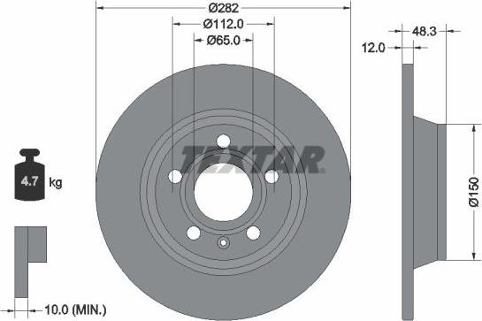 Textar 92349203 - Kočioni disk www.molydon.hr