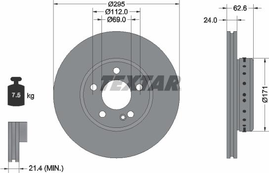 Textar 92343925 - Kočioni disk www.molydon.hr