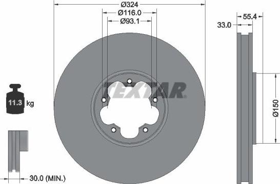 Textar 92347103 - Kočioni disk www.molydon.hr