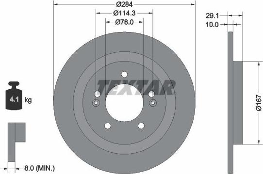 Textar 92352503 - Kočioni disk www.molydon.hr