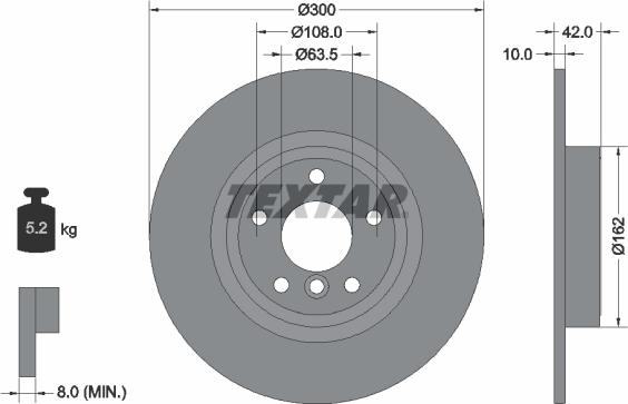 Textar 92309505 - Kočioni disk www.molydon.hr