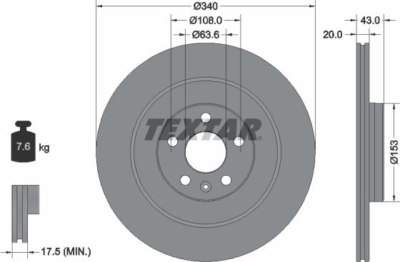 Textar 92304503 - Kočioni disk www.molydon.hr