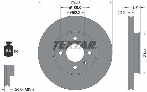 Textar 92304603 - Kočioni disk www.molydon.hr