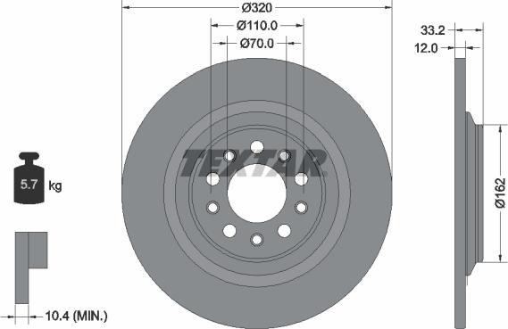 Textar 92304103 - Kočioni disk www.molydon.hr