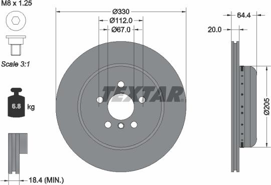 Textar 92305125 - Kočioni disk www.molydon.hr