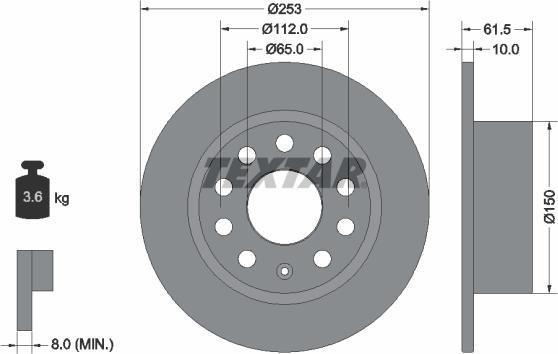 Textar 92306603 - Kočioni disk www.molydon.hr