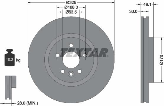 Textar 92300505 - Kočioni disk www.molydon.hr