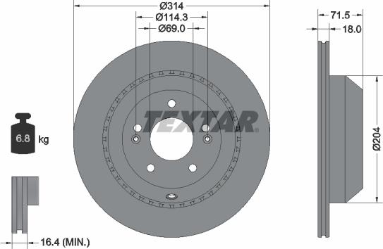 Textar 92300803 - Kočioni disk www.molydon.hr