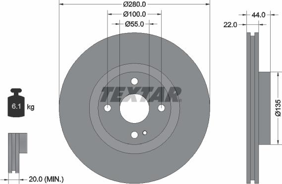 Textar 92301503 - Kočioni disk www.molydon.hr