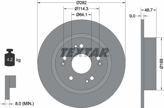 Textar 92301603 - Kočioni disk www.molydon.hr