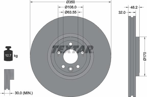 Textar 92308105 - Kočioni disk www.molydon.hr