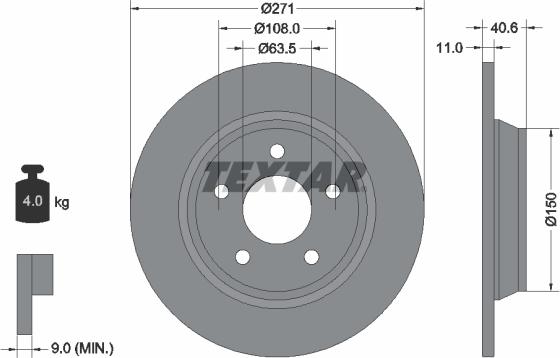 Textar 92303503 - Kočioni disk www.molydon.hr