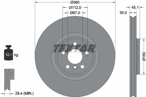 Textar 92307305 - Kočioni disk www.molydon.hr