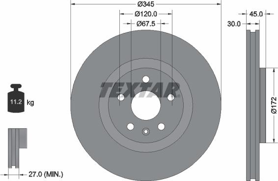 Textar 92314505 - Kočioni disk www.molydon.hr