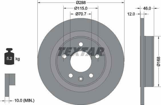 Textar 92314603 - Kočioni disk www.molydon.hr