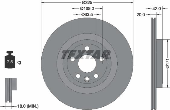 Textar 92314305 - Kočioni disk www.molydon.hr