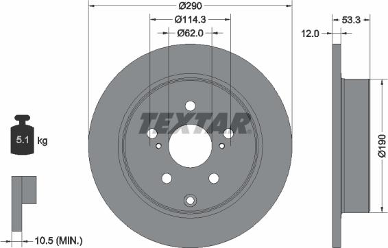 Textar 92314203 - Kočioni disk www.molydon.hr