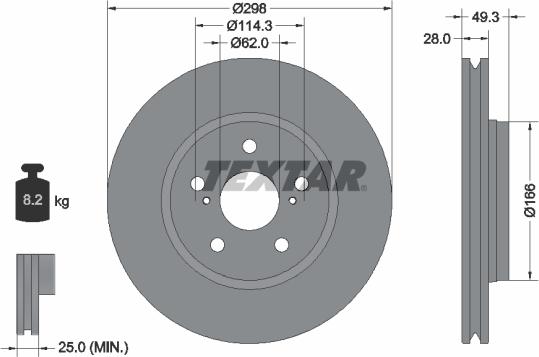 Textar 92315703 - Kočioni disk www.molydon.hr