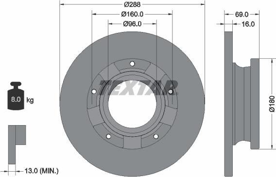 Textar 92316903 - Kočioni disk www.molydon.hr