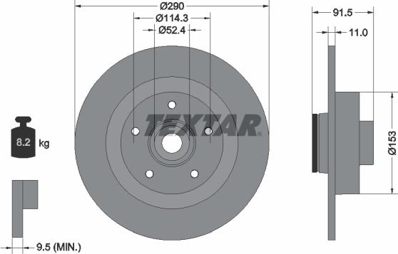 Textar 92316503 - Kočioni disk www.molydon.hr