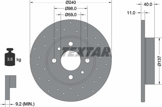 Textar 92316003 - Kočioni disk www.molydon.hr