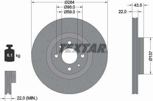 Textar 92316103 - Kočioni disk www.molydon.hr