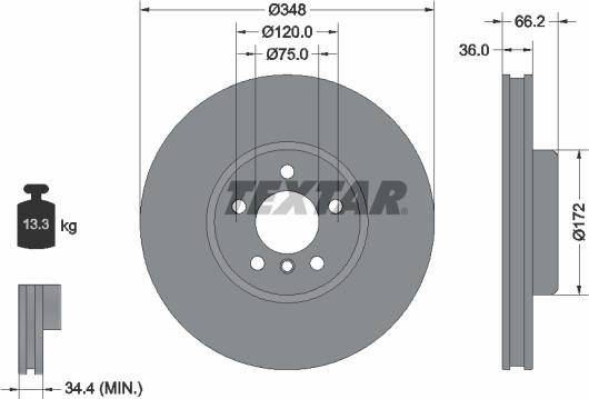 Textar 92310405 - Kočioni disk www.molydon.hr