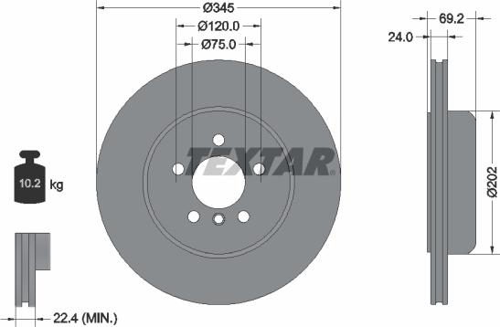 Textar 92310705 - Kočioni disk www.molydon.hr