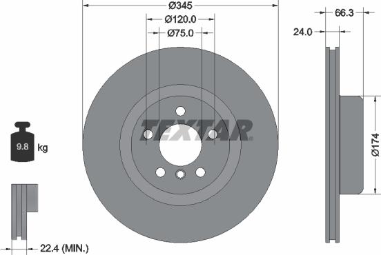 Textar 92311505 - Kočioni disk www.molydon.hr