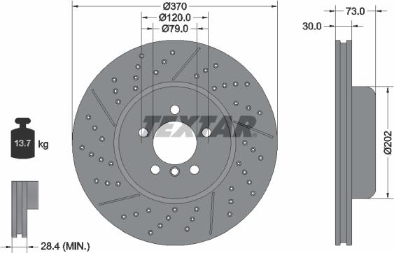 Textar 92311605 - Kočioni disk www.molydon.hr