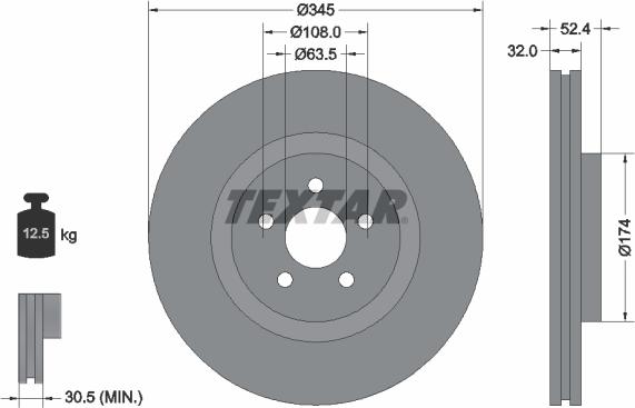 Textar 92318905 - Kočioni disk www.molydon.hr