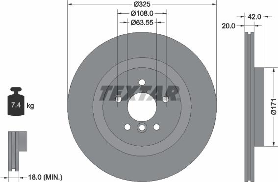 Textar 92318105 - Kočioni disk www.molydon.hr