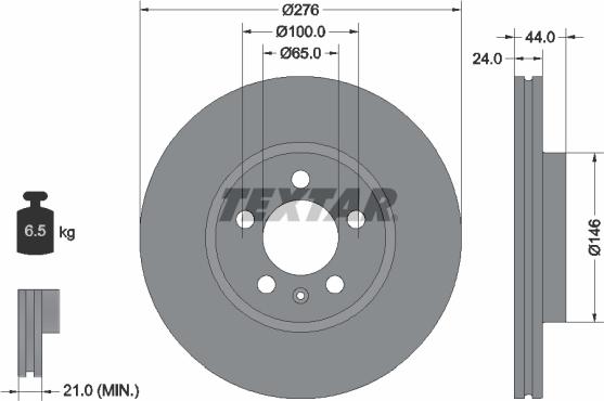 Textar 92313703 - Kočioni disk www.molydon.hr