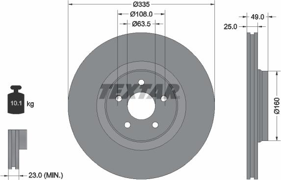 Textar 92317805 - Kočioni disk www.molydon.hr