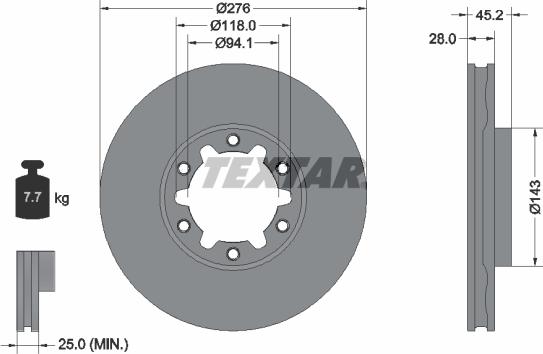 Textar 92338603 - Kočioni disk www.molydon.hr