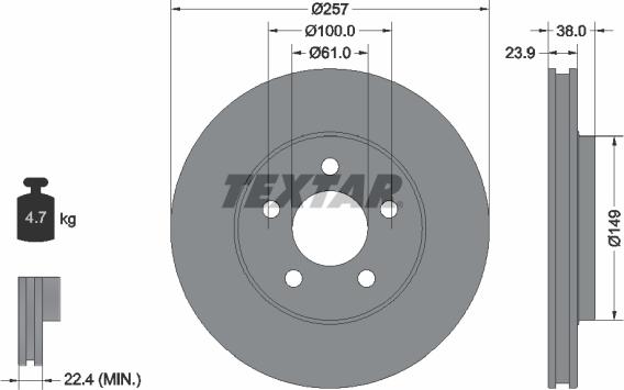 Textar 92332600 - Kočioni disk www.molydon.hr