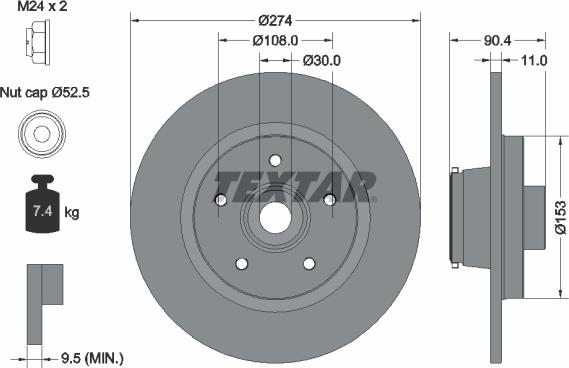 Textar 92329403 - Kočioni disk www.molydon.hr