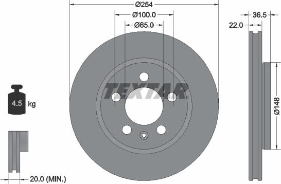 Textar 92329503 - Kočioni disk www.molydon.hr