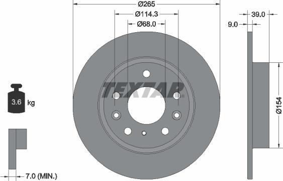 Textar 92324703 - Kočioni disk www.molydon.hr