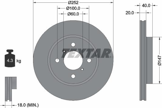 Textar 92320603 - Kočioni disk www.molydon.hr