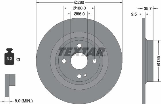 Textar 92320003 - Kočioni disk www.molydon.hr