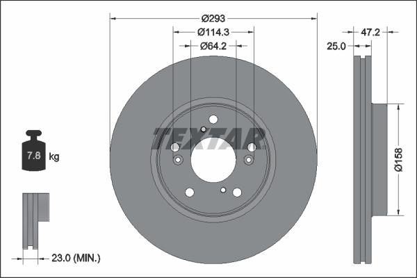 Textar 92321303 - Kočioni disk www.molydon.hr