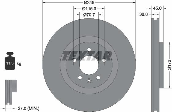 Textar 92323705 - Kočioni disk www.molydon.hr