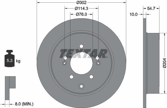 Textar 92294903 - Kočioni disk www.molydon.hr