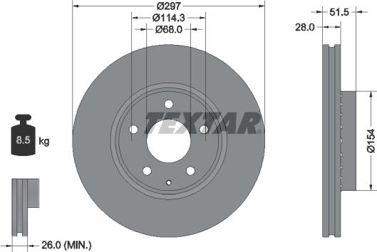 Textar 92295003 - Kočioni disk www.molydon.hr