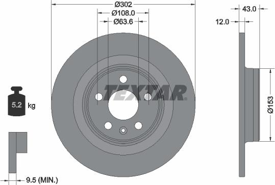 Textar 92295105 - Kočioni disk www.molydon.hr