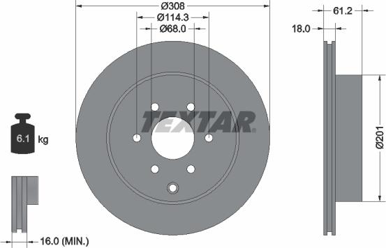 Textar 92296403 - Kočioni disk www.molydon.hr